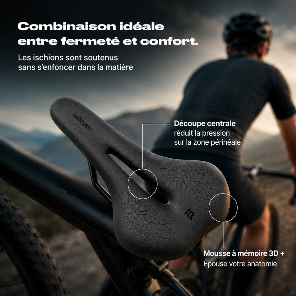 [race] Selle SelloZen Route et Gravel installée sur un vélo
