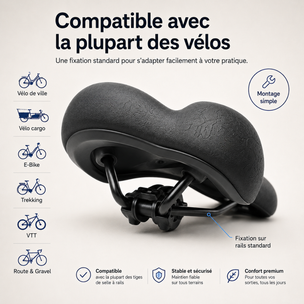 SelloZen – Selle de Vélo Ergonomique Anti-Douleur
