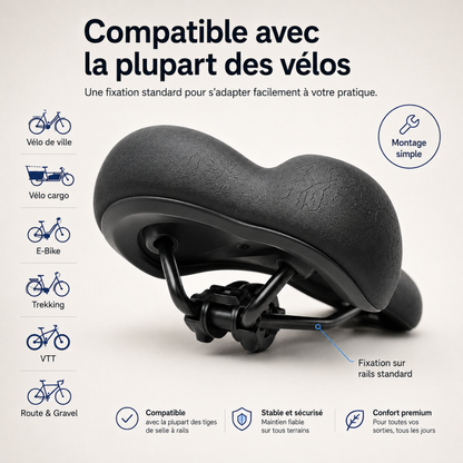 SelloZen – Selle de Vélo Ergonomique Anti-Douleur