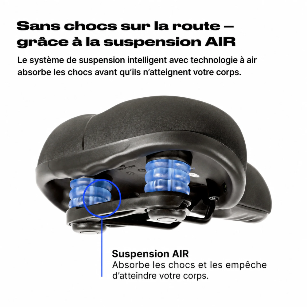 [comfort] Selle SelloZen Comfort Plus avec suspension AIR anti-chocs