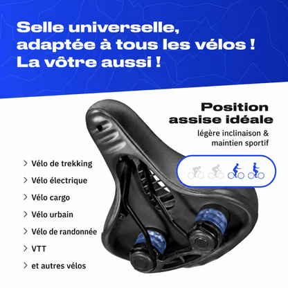 [comfort] Selle SelloZen Comfort Plus compatible avec vélo de trekking, vélo électrique et vélo cargo