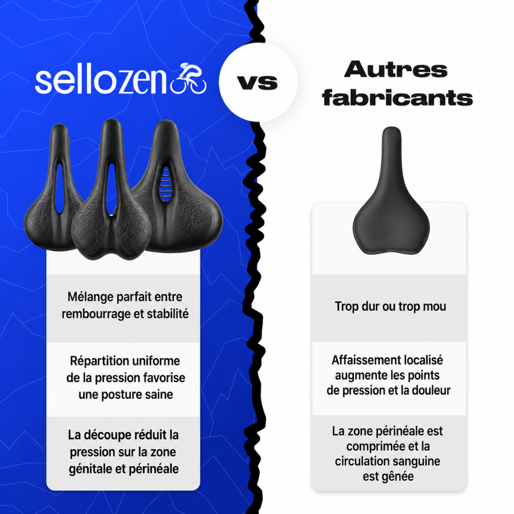 [race] Comparaison selle SelloZen et selle de vélo classique