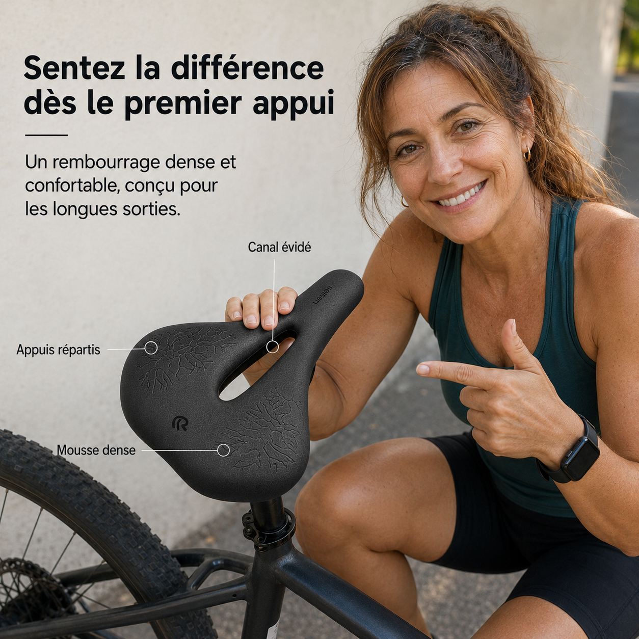 SelloZen – Selle de Vélo Ergonomique Anti-Douleur
