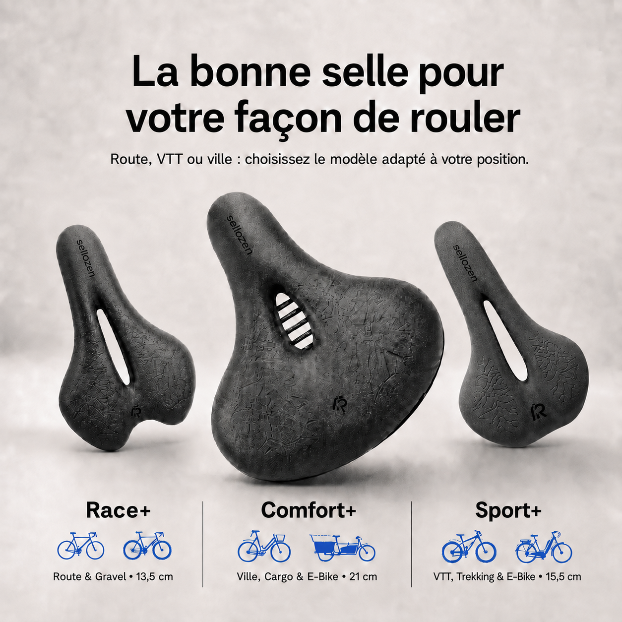 SelloZen – Selle de Vélo Ergonomique Anti-Douleur